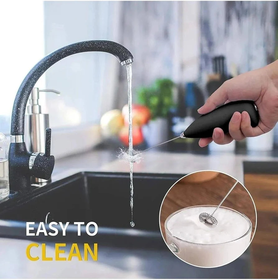 Electric Milk Frother Hand Blender | Portable Coffee Beater & Drink Mixer for Cappuccino, Latte, Coffee, Milk & Hot Chocolate